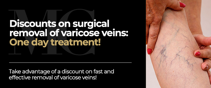 Discounts on surgical removal of varicose veins